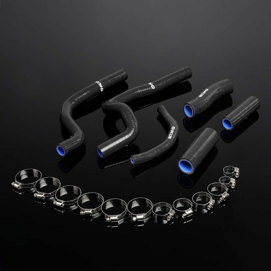 Black Silicone Radiator Coolant Hose Kit Clamps Replacement For Honda CR500 CR500R 1995-2001 5pcs