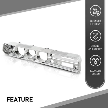 G-PLUS Dash Bezel Compatible with 1965 Chevy Chevelle El Camino without A/C Silver