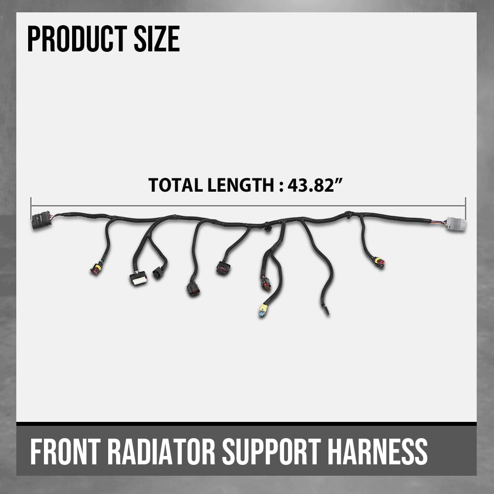 G-PLUS Front Radiator Support Harness Compatible with Tesla Model 3 2017 2018 2019 2020 2021 2022 156796100A, 106796100E, 1567961-00-A, 1067961-00-E Black