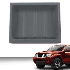 G-PLUS Dash Bezel Storage Box for Nissan Xterra 2005-2013 Pathfinder 2005-2012 Frontier 2005-2017 Gray Front View