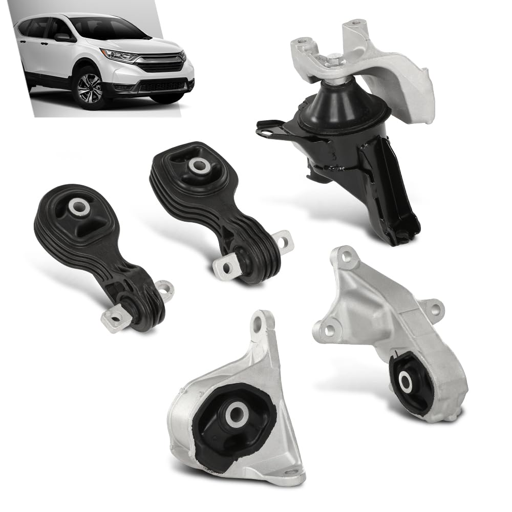 G-PLUS Engine Mount Set Compatible with Honda CR-V 2015-2017 2.4L Engine Automatic Transmission A65081, A65053 Motor Mount Kit 5pcs