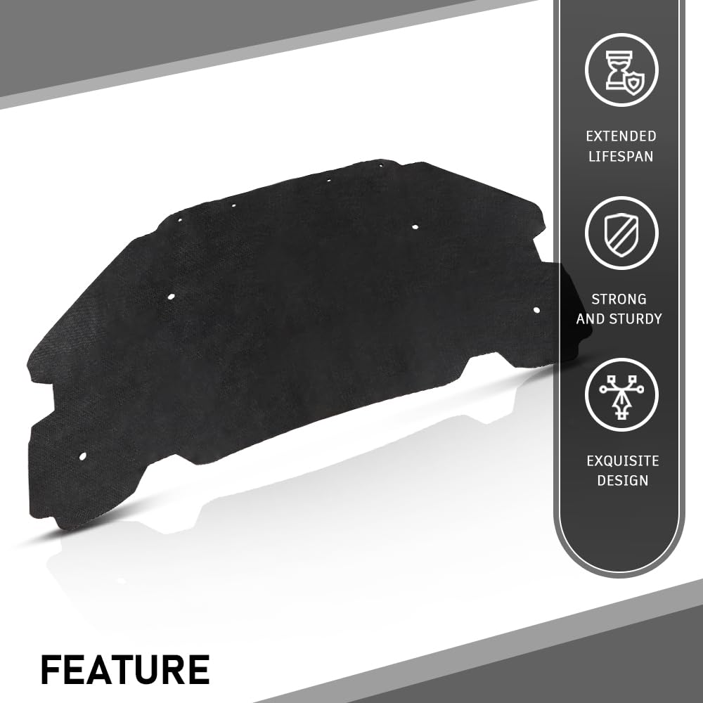 G-PLUS Black Hood Insulation Pad 1/2" with Clips Compatible with Pontiac G6 2005 2006 2007 2008 2009 2010