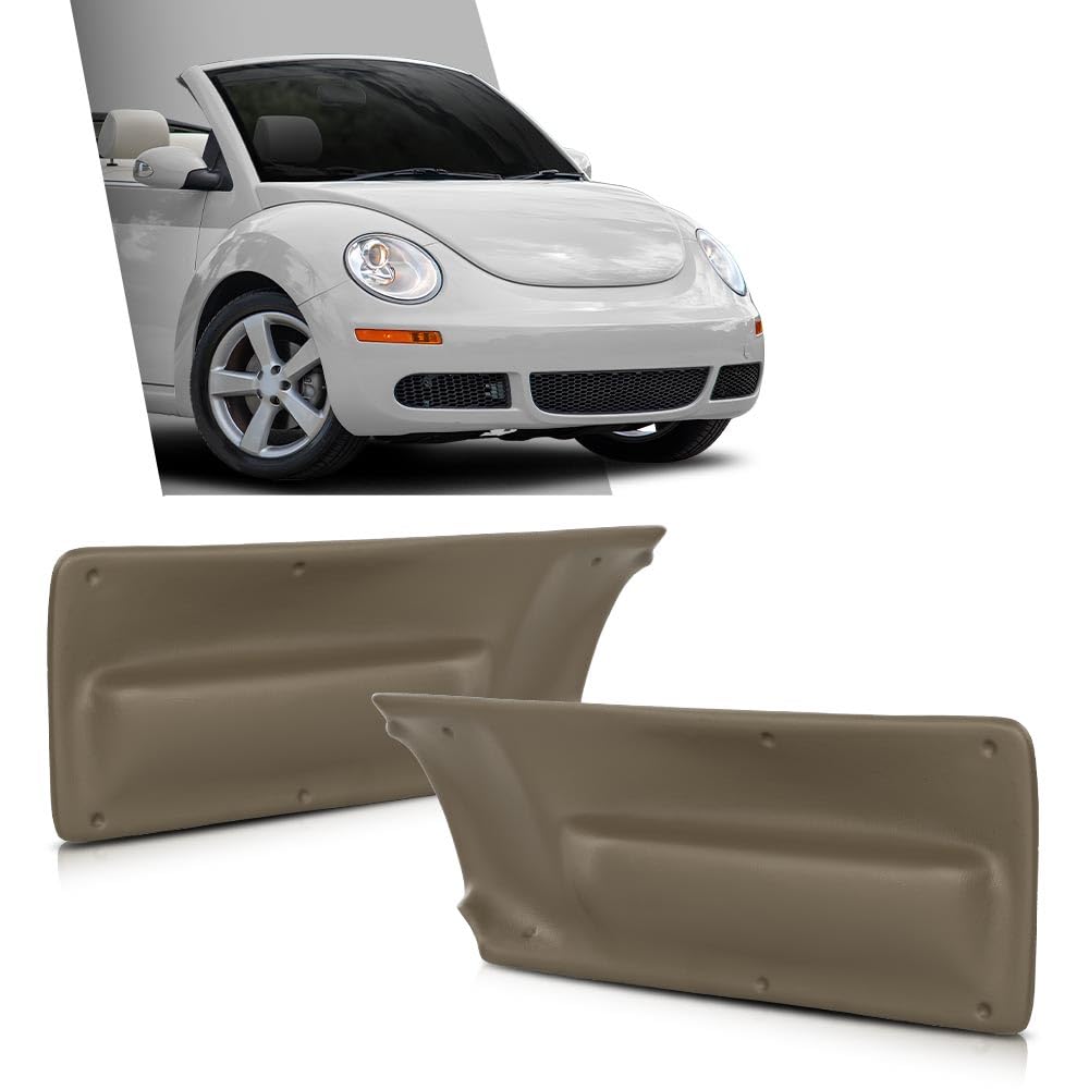 G-PLUS Door Panel Insert Brown Compatible with Volkswagen New Beetle 2003-2010, Not Fit for hatchback, Only Fit for Beetle Convertibles