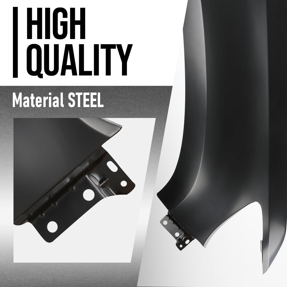 G-PLUS Fender Front Right Side Compatible with Chevy Colorado Base 2015 2016 2017 2018 2019 2020 Fit Chevy Colorado (submodel: LT, WT, Z71) 2015 2016 2017 2018 2019 2020 2021 2022 23373629 Black