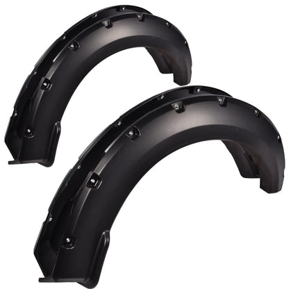 G-PLUS 4pcs Fender Flares Compatible with Ford F150 2015-2017 Styleside Models Only with 67.0" 78.8" 97.4" Bed(Not fit w/68T Technology Package/Sensors for lane changing) Smooth Riveted
