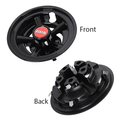 G-PLUS Golf Cart Wheel Covers Hub Caps 8" Black Compatible with EZGO, Club Car & Yamaha