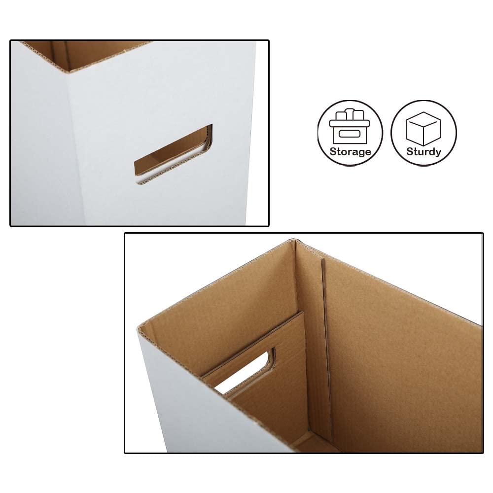 G-PLUS Comic Book Storage Comic Book Box Holds 150-175 Comics Collapsible and Stackable Short Box 10 Pack Moistureproof Stackable Archival Cardboard
