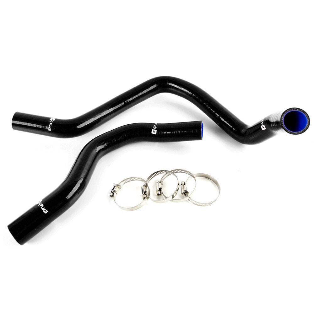 G-PLUS Silicone Radiator Hose Pipe Kit Clamps Compatible With 2001-2005 Honda Civic D17 1.7L,Black