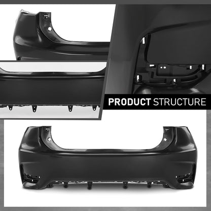 G-PLUS Rear Bumper Cover Fascia Compatible with LX CT200h Base F Sport 2014-2017 w/o Parking Aid Sensor, 5215976904, LX1100173, Primed Black