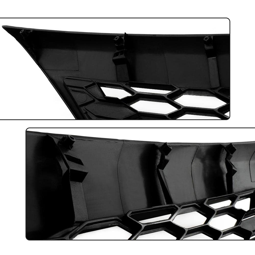 G-PLUS Front Upper Bumper Hood Grill Grille Assembly Compatible with Toyota Camry SE XSE Sedan 4-Door 2012 2013 2014 5310106340C0, TO1200354