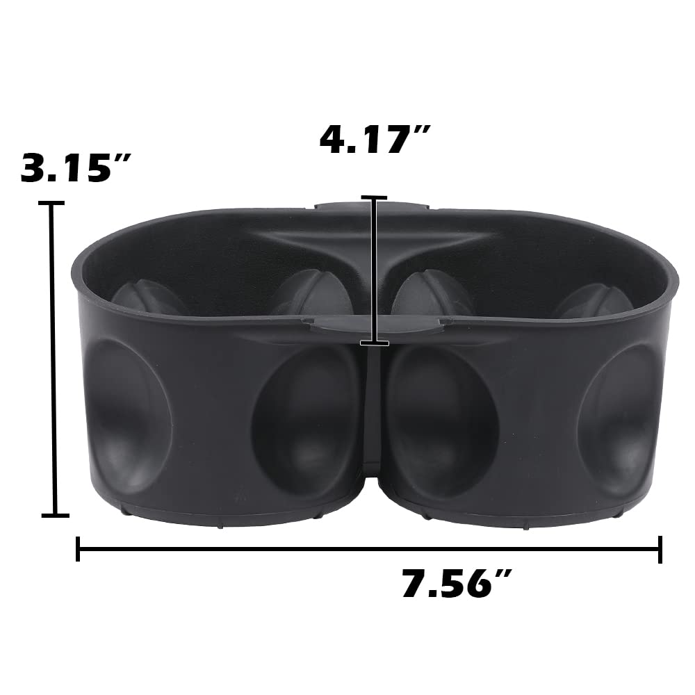 G-PLUS Cup Holder Insert Compatible with Chrysler Town & Country 2011-2016/ Fit Dodge Grand Caravan 2011-2020 1WV70DX9AA Black Cup Holder Liner