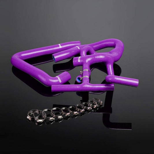 G-PLUS Silicone Radiator Coolant Pipe Hose Kit Clamps Compatible With 1997-2001 Austin/Rover For Mini Cooper S/MPI 1275 1.3L,Purple