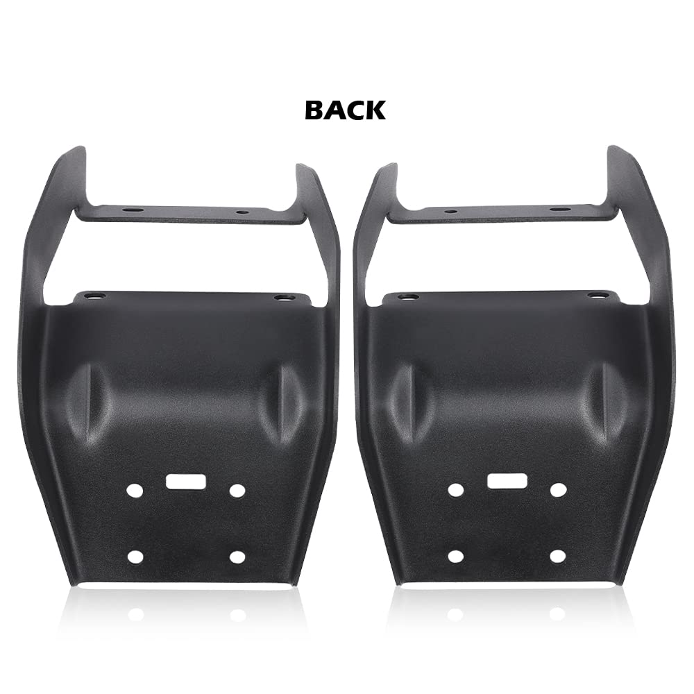 G-PLUS Running Board Mounting Brackets Compatible with Ford F150 2015 2016 2017 2018 2019 2020 2021 2022 Black Rectangular Set of 2