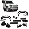 G-PLUS Body Kit Trim Bumper Corner Side Skirts Compatible with Defender L663 110 2020-2024 Gloss Black 16PCS