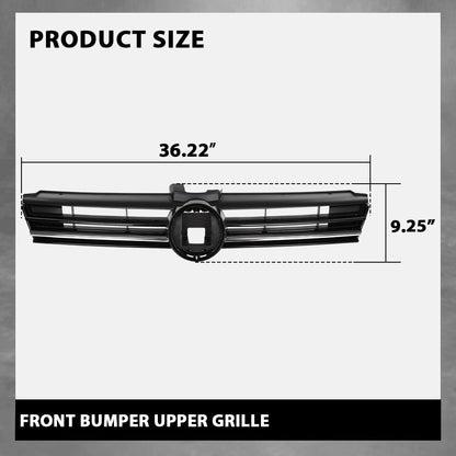 G-PLUS Front Grille Grill Compatible with Volkswagen Golf 2018-2020 5GM853651AFZLL, VW1200176 Black