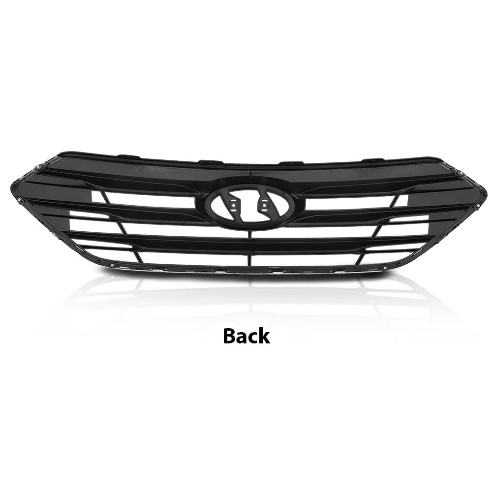 G-PLUS Grille Assembly Compatible with Hyundai Santa Fe Sport 2017 2018 ABS Plastic Grill 863514Z500, HY1200201