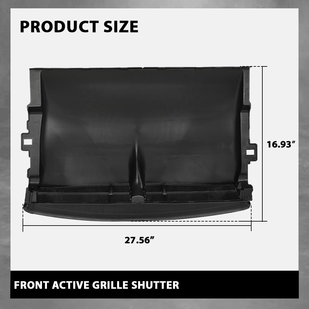 G-PLUS Front Active Grille Grill Shutter w/o Motor Compatible with Tesla Model 3 2017-2020 1076732-00-H, 107673200H