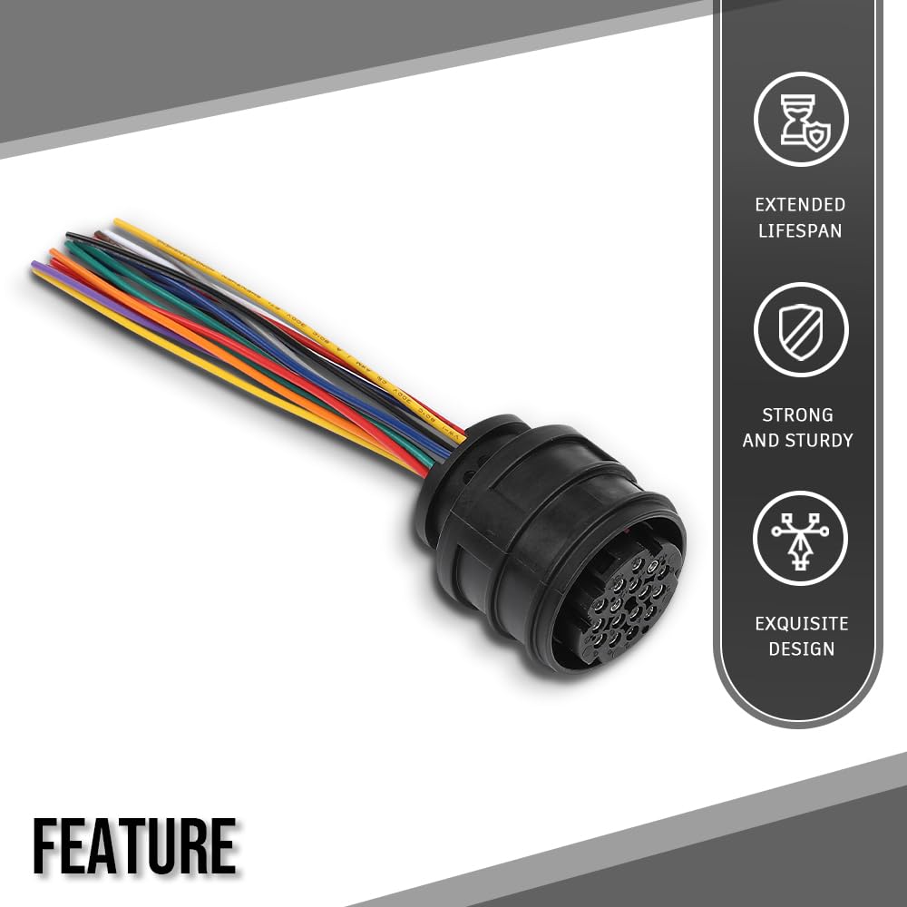 G-PLUS Transmission Connector 16-Pin Plug w/Wires Fit Audi A4 allraod Quattro 2012-2016 Fit Audi A6 allraod Quattro 2001-2005 3D0973993 Black