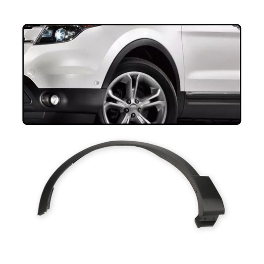 G-PLUS Front Left Fender Flare Compatible with Ford Explorer 2011-2015, Left Driver Side Wheel Fender Arch Molding Trim, BB5Z16039AA, Textured Factory Style