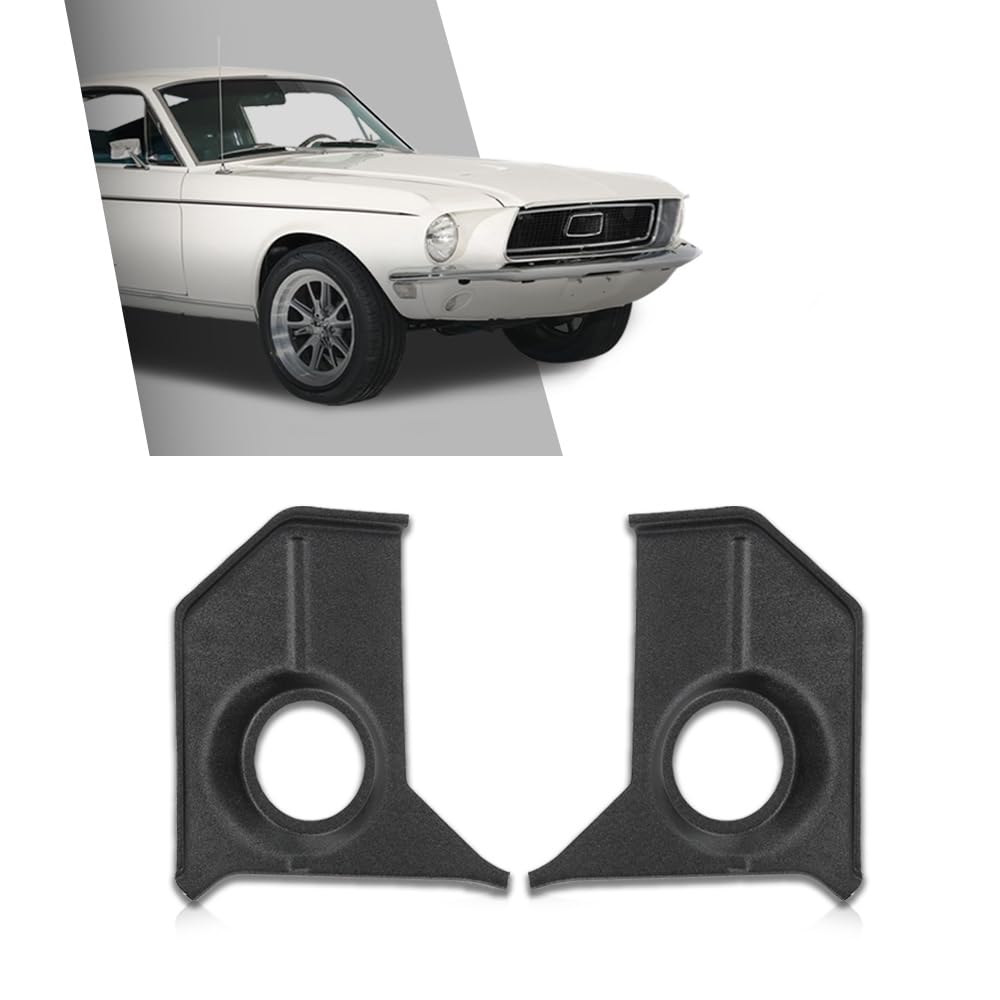 G-PLUS Speaker Kick Panels Pair Black Compatible with Ford Mustang 1967-1968