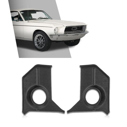 G-PLUS Speaker Kick Panels Pair Black Compatible with Ford Mustang 1967-1968