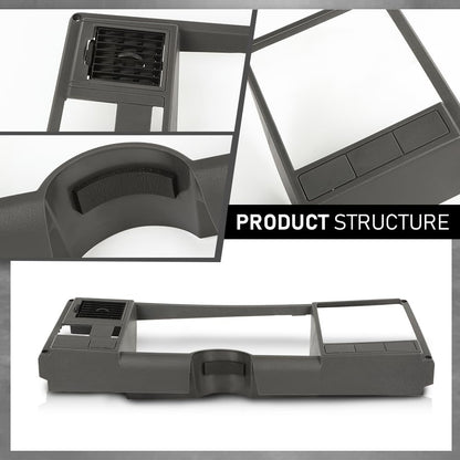 G-PLUS Speedometer Dash Bezel Trim Compatible with Chevy Silverado GMC Sierra Truck 1988-1994 Gray