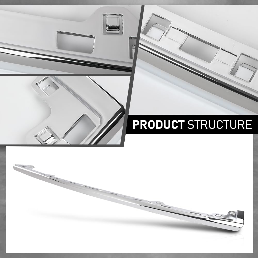 G-PLUS Rear Bumper Face Bar Chrome Trim Molding Step Pad Chrome Compatible with Jeep Grand Cherokee 2011-2021,Fit for Models With Type 1 Bumper Trim 6CG07SZ0AB CH1144100