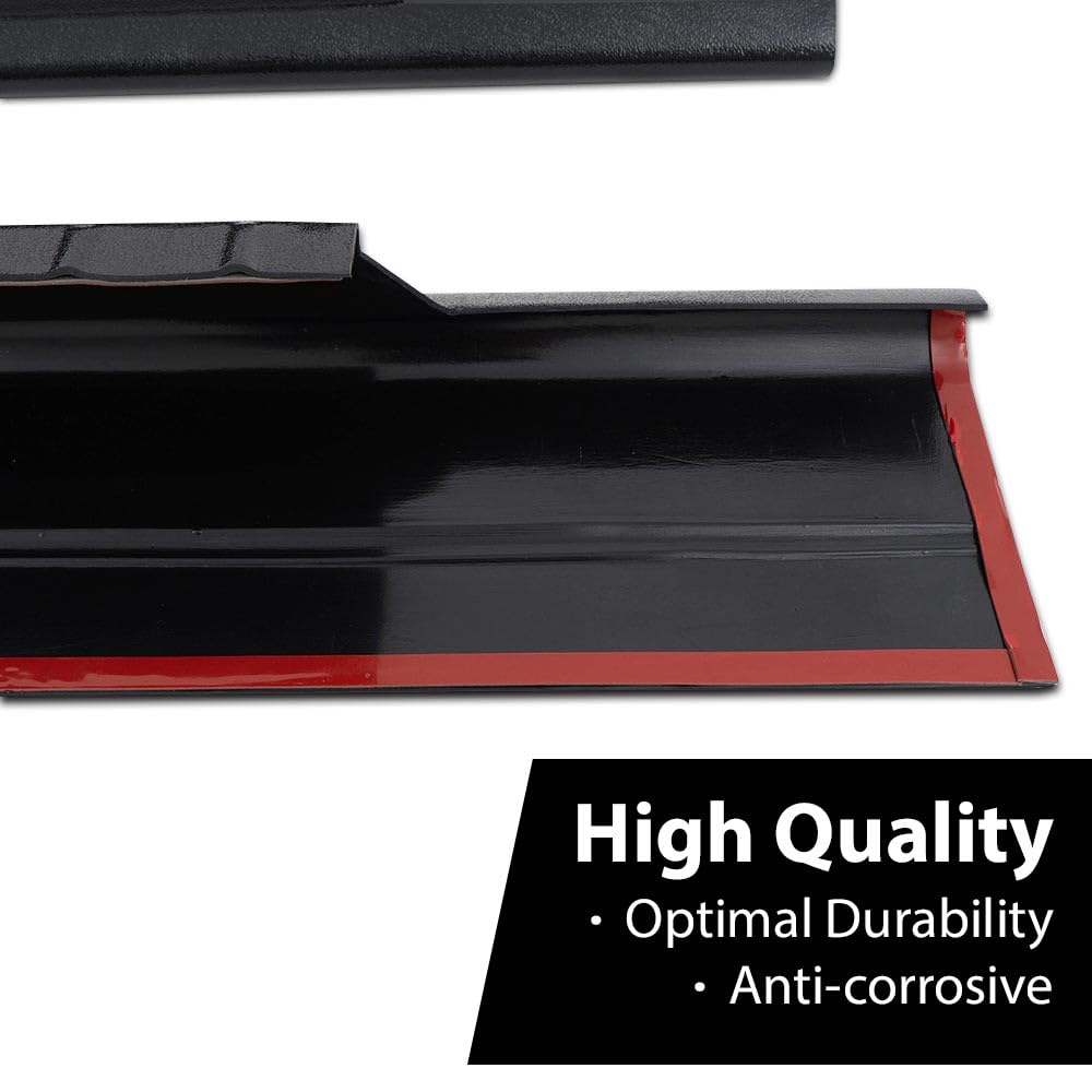 G-PLUS Rocker Panel Guard Sill Trim Compatible With Chevy Silverado/Fit GMC Sierra Extended Cab 1999-2006, Rocker Panel Protector Guard Cover Black 4PCS 14068