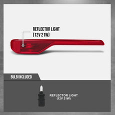 G-PLUS Rear Bumper Tail Light Shell for Volvo XC40 2018-2023 Left Red Side View
