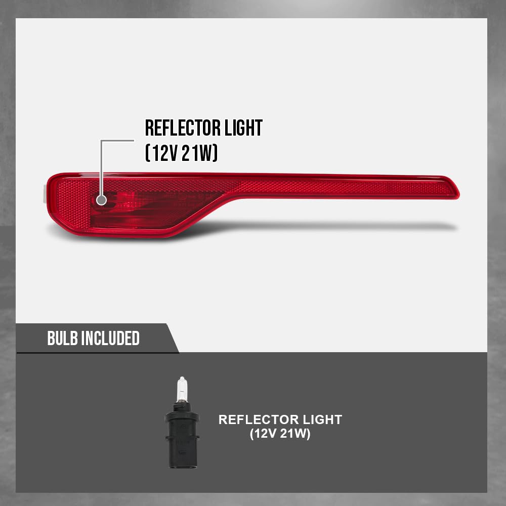 G-PLUS Left Rear Bumper Tail Light Shell Compatible with Volvo XC40 2018-2023 31656865 Red