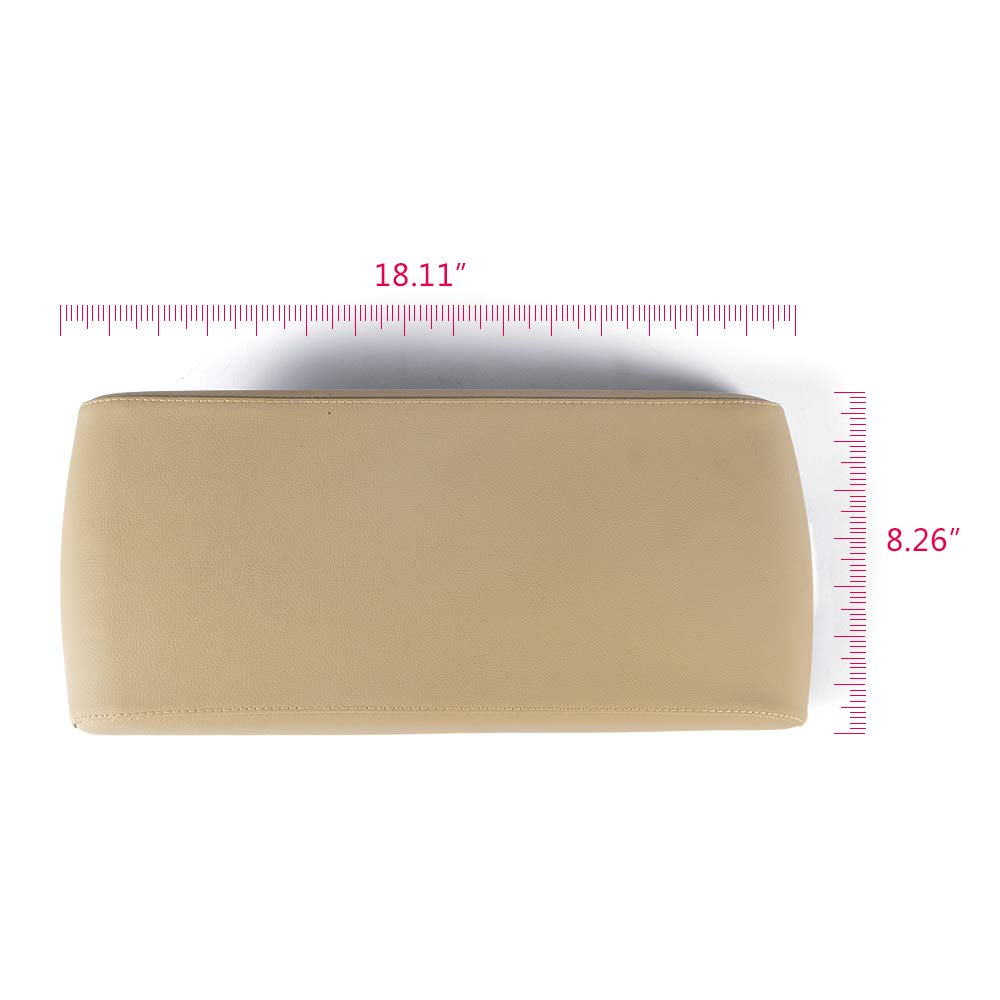 G-PLUS Center Console Lid, Compatible with Ford Flex 2013-2017 Beige Armrest Lid Cover EA8Z7406024AA, DA8Z7406024AA, FA8Z7406024AA