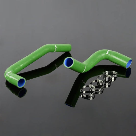 G-PLUS Silicone Radiator Hose Pipe Kit Compatible with Jeep Wrangler YJ/TJ 2.4L 4.2L 1987-2006 4.5mm Thickness 3-Ply Nylon Silicone Green