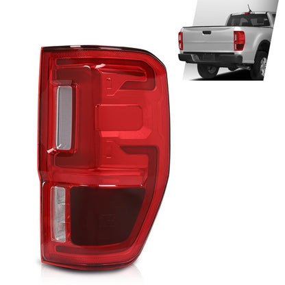 G-PLUS LED Tail Light Assembly Rear Brake Lamp w/Wiring Harness Right Side Compatible with Ford Ranger 2019-2023 with Blind Spots Models Red Lens KB3Z-13404-G Faros Traseros Luces Traseras