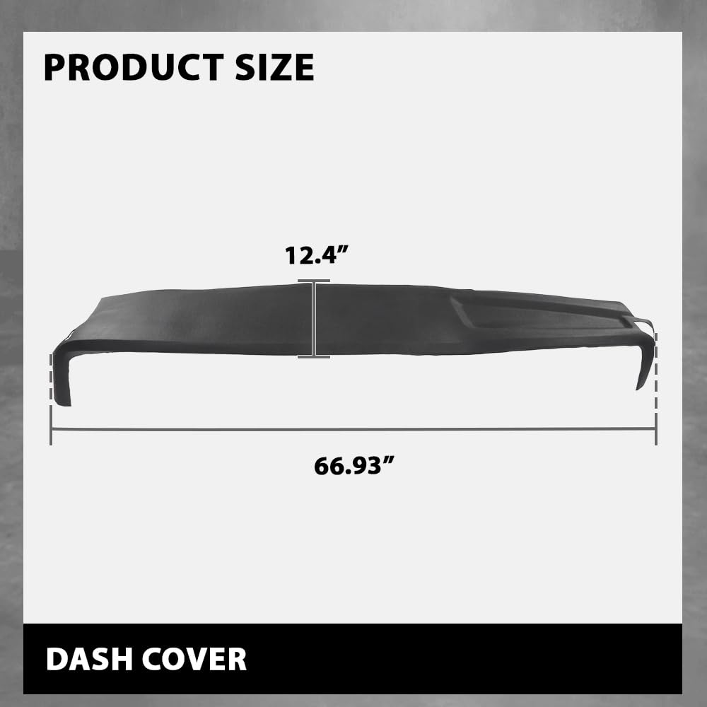 G-PLUS TPE Molded Dash Cover Black Compatible with 2002 2003 2004 2005 Dodge Ram 1500/2003-2005 Dodge Ram 2500 3500