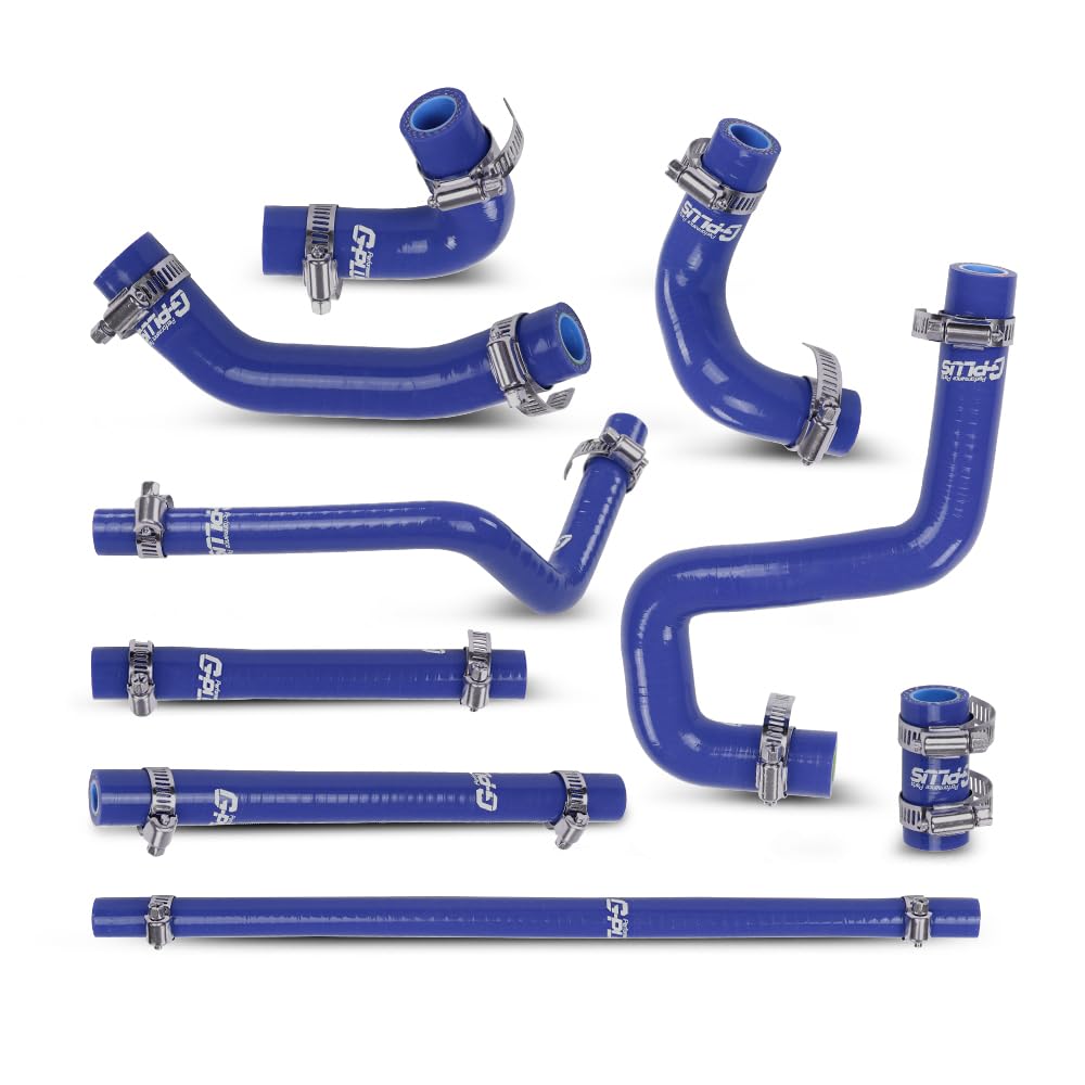 G-PLUS Silicone Heater Hose Kit Compatible with Toyota 4Runner 3.4L 1996-2002 W/Rear Heater Blue