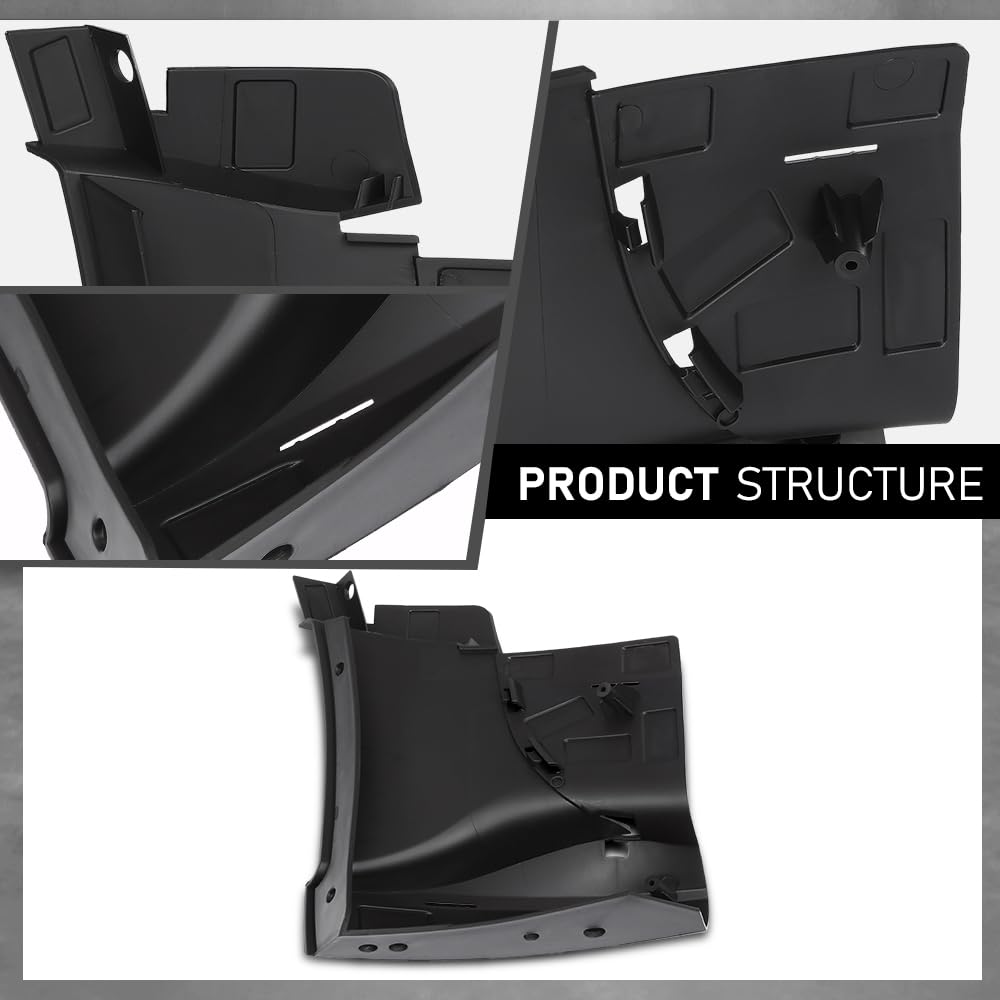 G-PLUS Front Bumper Lower Wheelhouse Liner Bracket Left+Right Compatible with Tesla Model 3 2017-2022 1084175-00-D, 1084177-00-D Black