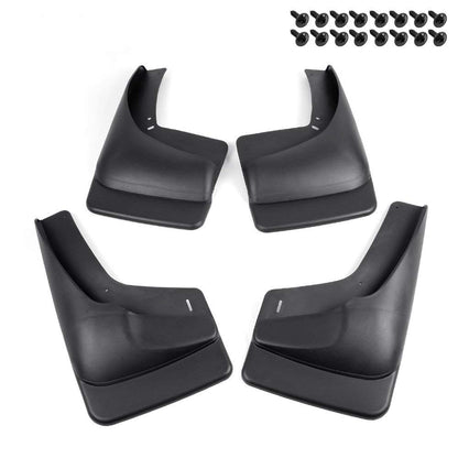G-PLUS 4PCS Set Front Rear Molded Wheel Mudguard Compatible with 1999-2007 Silverado/Sierra 1500.2007-2014 Sierra 2500/3500 Mud Flaps Mud Guards Splash Kit