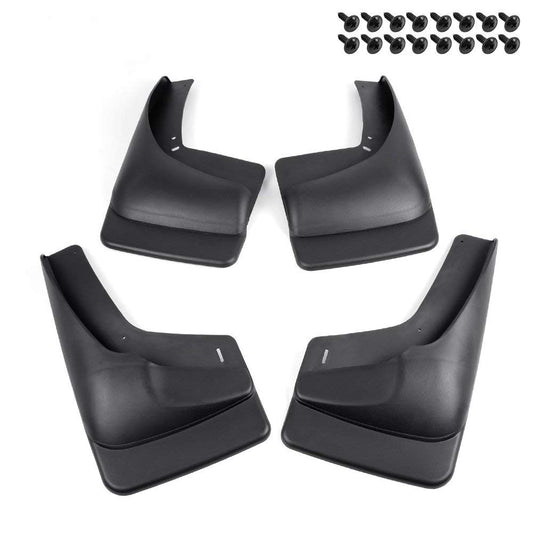 G-PLUS 4PCS Set Front Rear Molded Wheel Mudguard Compatible with 1999-2007 Silverado/Sierra 1500.2007-2014 Sierra 2500/3500 Mud Flaps Mud Guards Splash Kit
