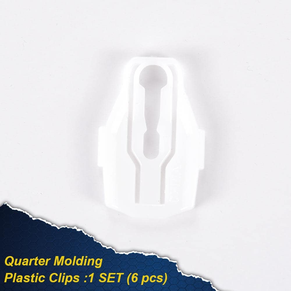 G-PLUS Molding Plastic Clip Compatible with 1966-1969 Lincoln, Fender, Door, Quarter Retainer Clips,6Pcs Install Set