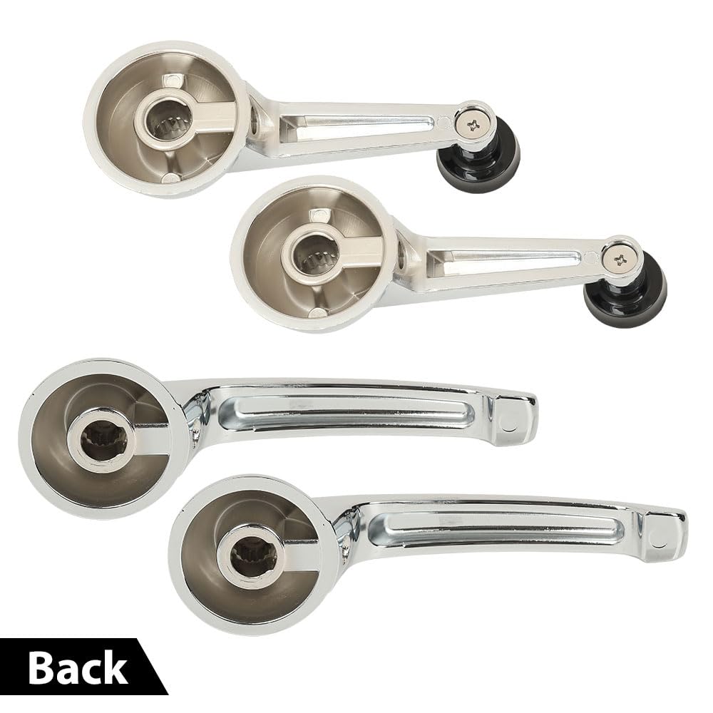 G-PLUS Inside Door Handles and Window Cranks Set Compatible with Chevy & GMC Truck 1947-1966 Chrome