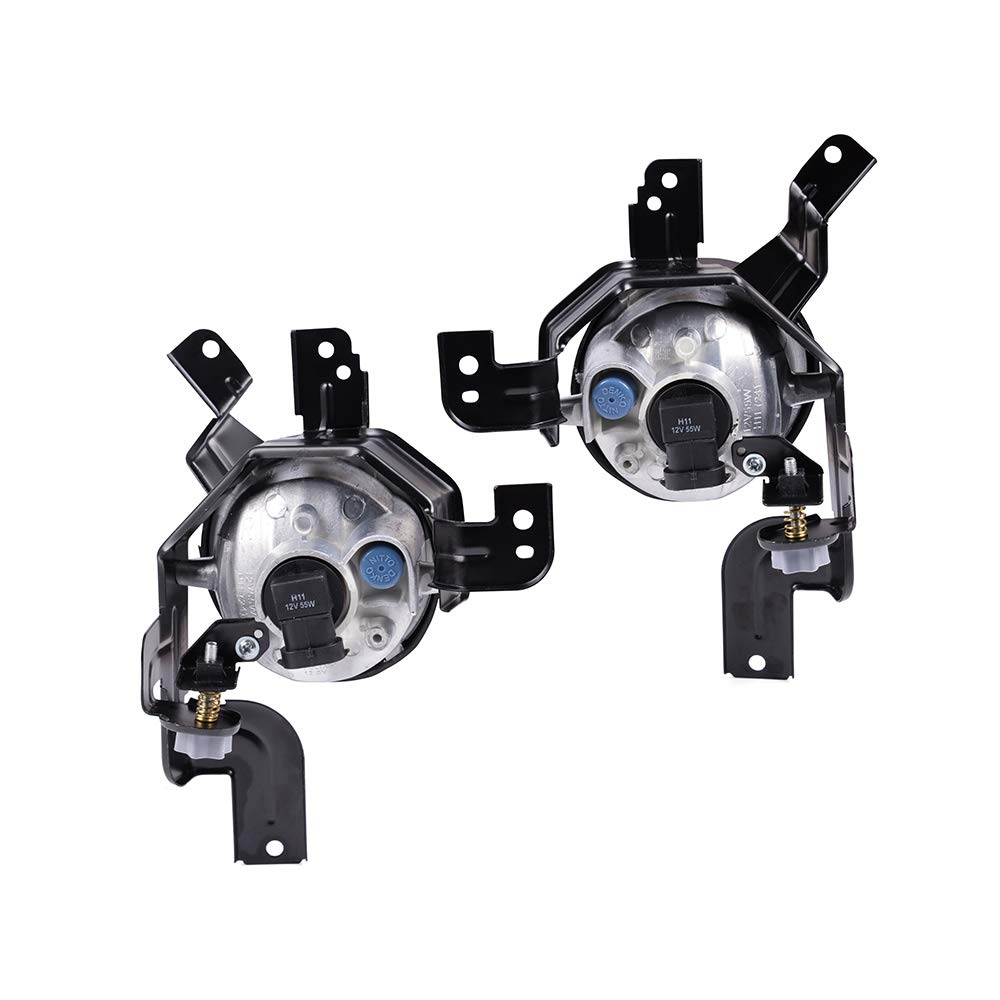 Compatible with Honda CR-V CRV 2007 2008 2009 Clear Fog Lights Assembly Driving Bumper Lamps +H11 Bulbs+Switch+Bezel+Harness