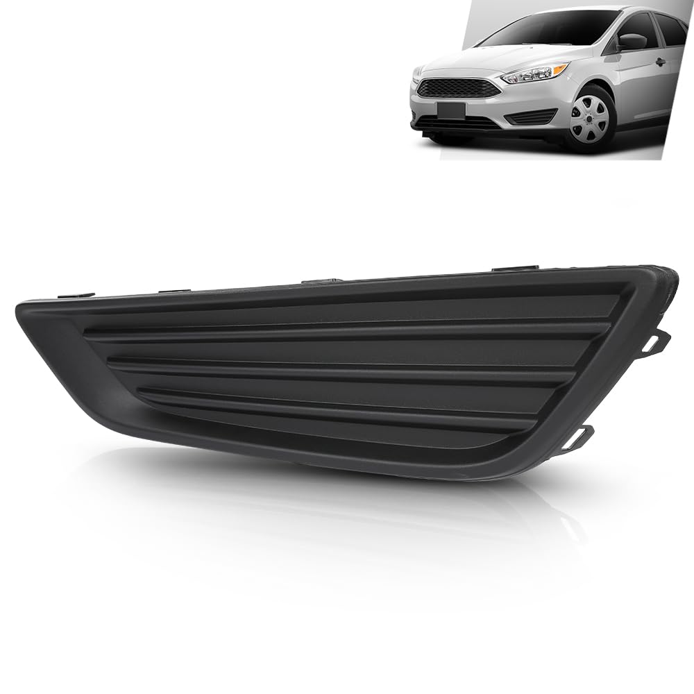 G-PLUS Front Left Fog Light Cover, Compatible with Ford Focus S 2015-2017/ Focus SE 2018, Driver Side, F1EZ17B814B, FO1038150