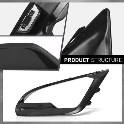 G-PLUS Pair Front Bumper Fog Light Lamp Cover Bezel, Compatible with Ford EcoSport 2018-2021, LH Driver & RH Passenger 2PCS, FO1038179, FO1039179