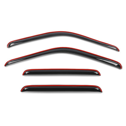 G-PLUS in-Channel Auto Vent Window Visor 4pcs Compatible with Ford F250 F350 F450 F550 Super Duty Supercrew 1999-2016, Not Fit Supercab Or Extended Cab in-Channel Rain Guards Smoke