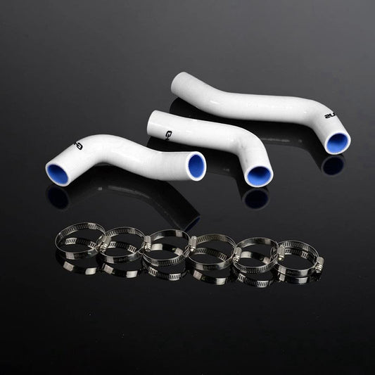 G-PLUS Silicone Radiator Coolant Hose Kit Clamps Compatible With Mazda Miata MX-5 Roadstar NA6CE B6ZE 1600 1889-1993,White