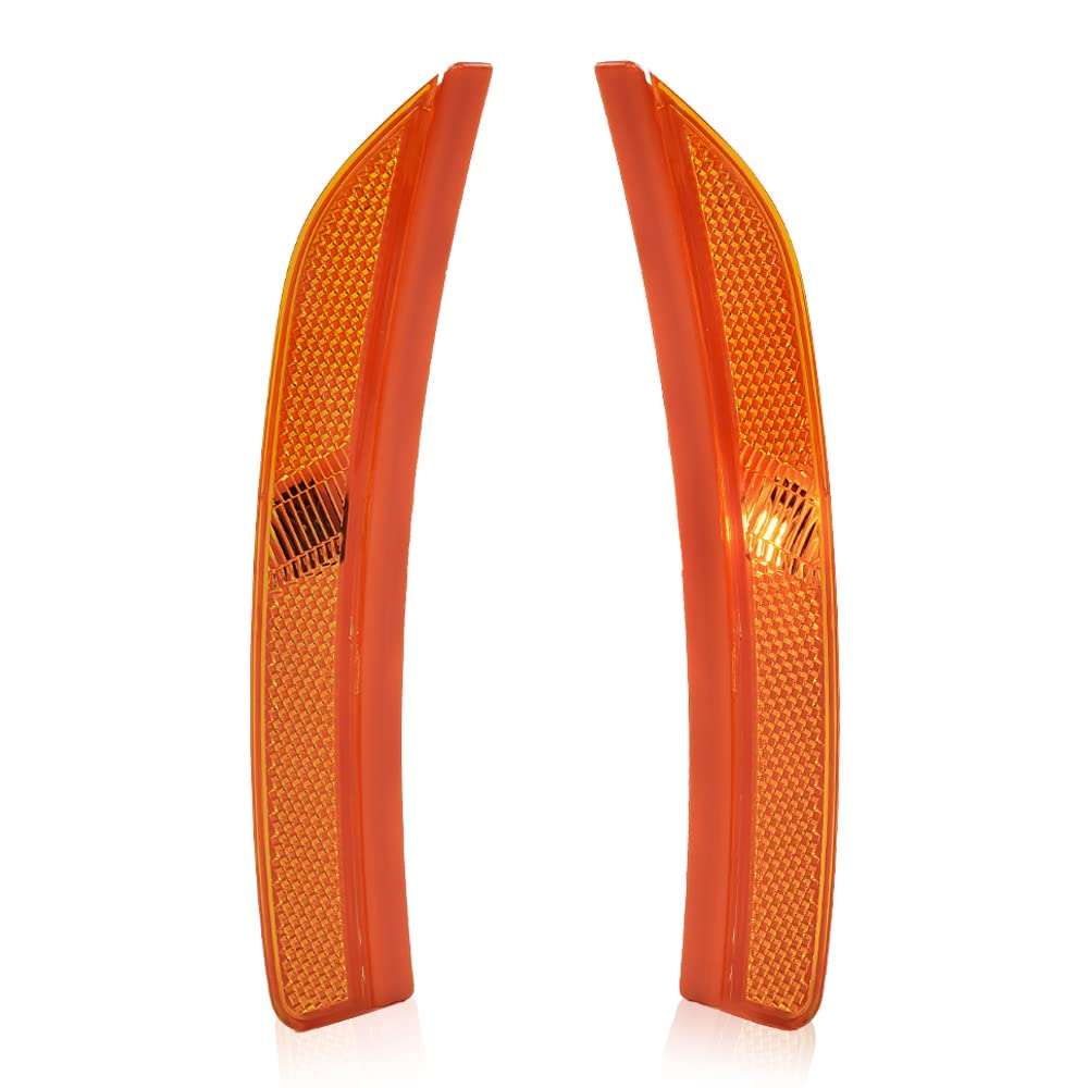 G-PLUS Side Marker Light Compatible with Chrysler 200 2015 2016 2017 68206450AA 68206449AA CH2551131 CH2550131 Front Left and Right Side Markers Corner Lamp Parking Light Cornerlight Amber