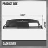G-PLUS TPE Dash Board Cover Instrument Panel Compatible with Chevy Avalanche 2007 2008 2009 2010 2011 2012 2013 Fit Chevy Tahoe 2007-2014 Black