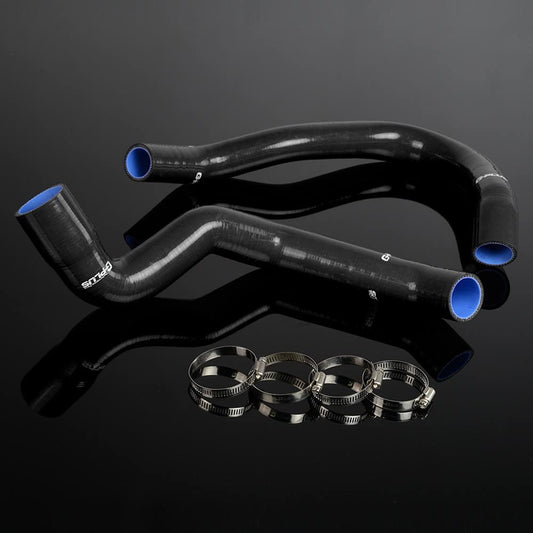 G-PLUS Silicone Radiator Coolant Hose Kit Clamps Compatible With 1991-2001 Jeep Cherokee XJ 4.0 l6 2PCS Black