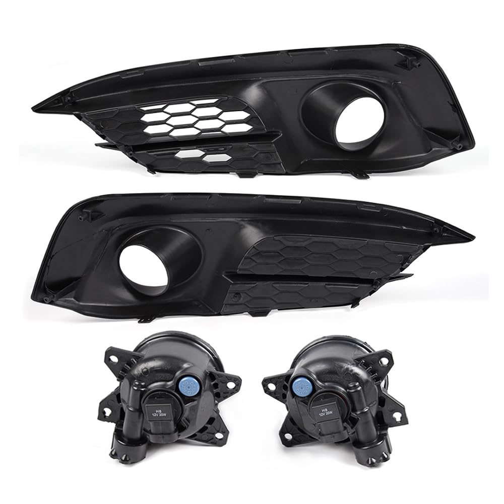 G-PLUS Front Bumper Fog Lights Compatible with Honda Civic 2/4dr Models 2016-2017 Clear Lamps+Switch+Bulbs, neblineros para autos delantero,faros antiniebla(Not fit Touring & SENS models)