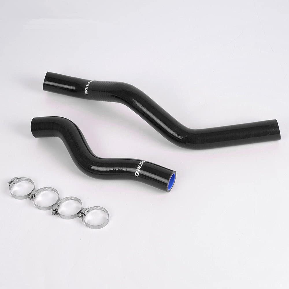 G-PLUS Silicone Radiator Hose Pipe Kit Clamps Compatible With 2001-2005 Honda Civic D17 1.7L,Black